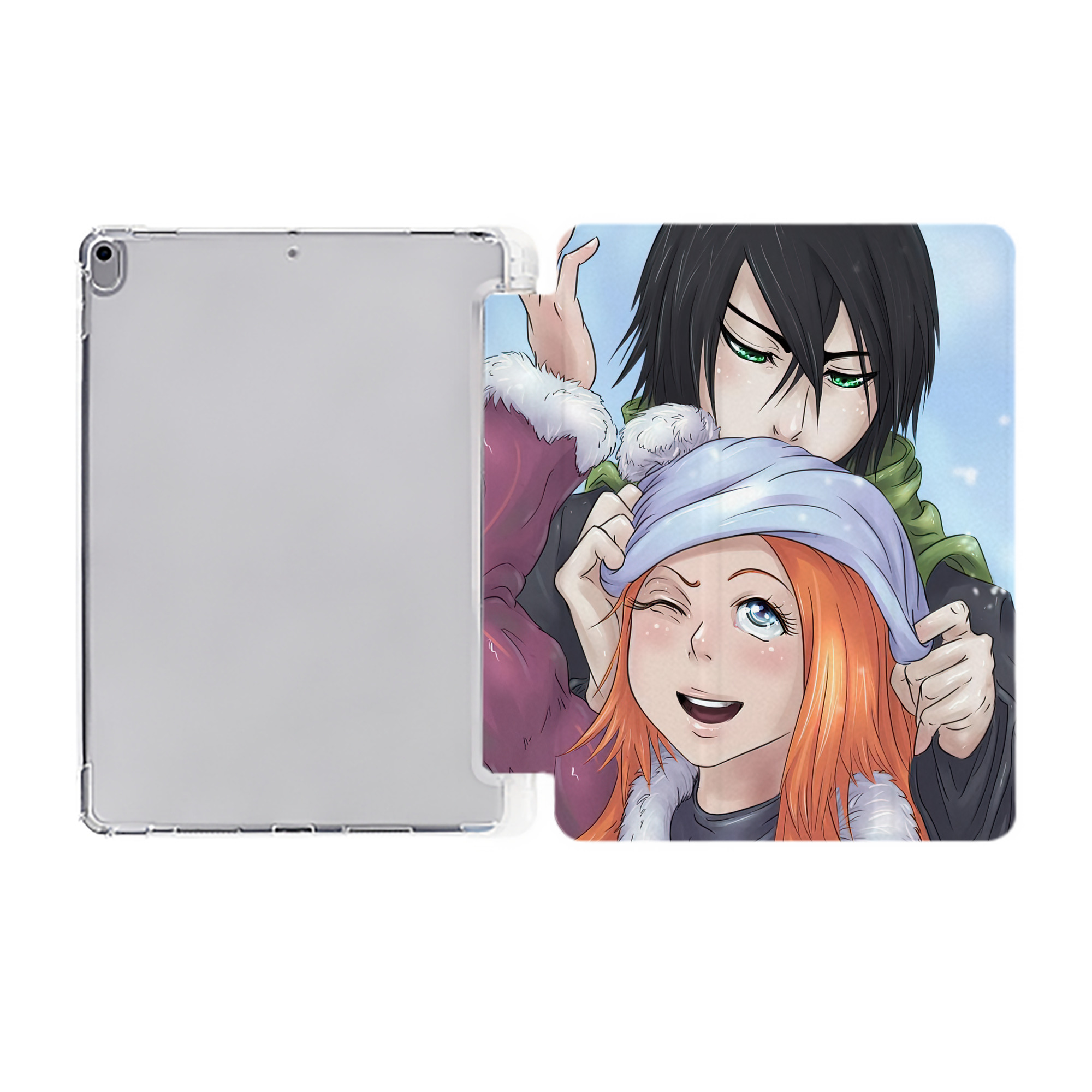（画像用） ブリーチ BLEACH IPad ケース ペン収納付き 三つ折りスタンド PUレザー×シリコン 対応機種9.5/10.5/10.9インチ